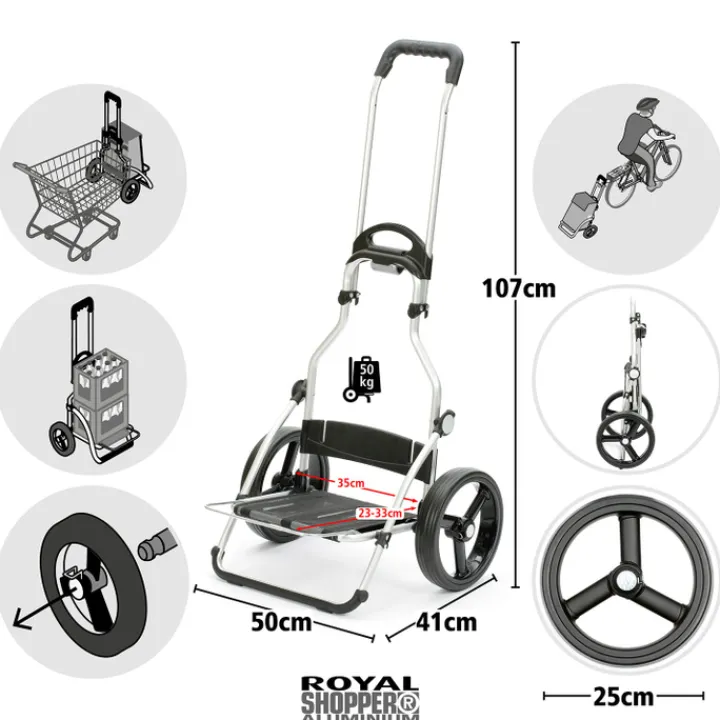 Boodschappen Trolleys|Reistrolleys>Andersen Royal Shopper Senta 2.0 grey