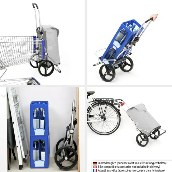 Boodschappen Trolleys|Reistrolleys>Andersen Royal Shopper Senta 2.0 grey