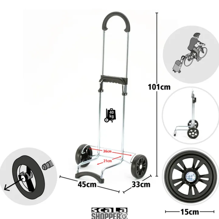 Boodschappen Trolleys|Reistrolleys>Andersen Scala Shopper Hente black