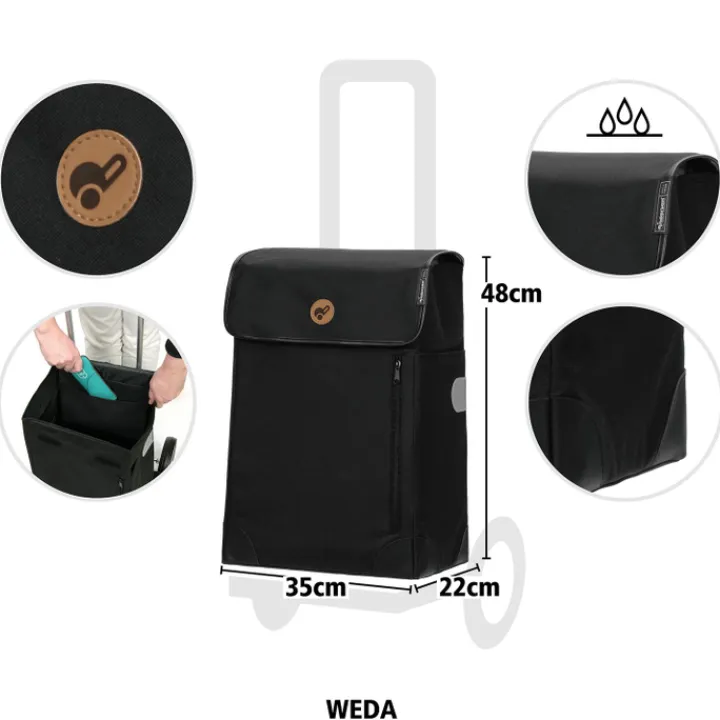 Boodschappen Trolleys|Reistrolleys>Andersen Scala Shopper Weda black