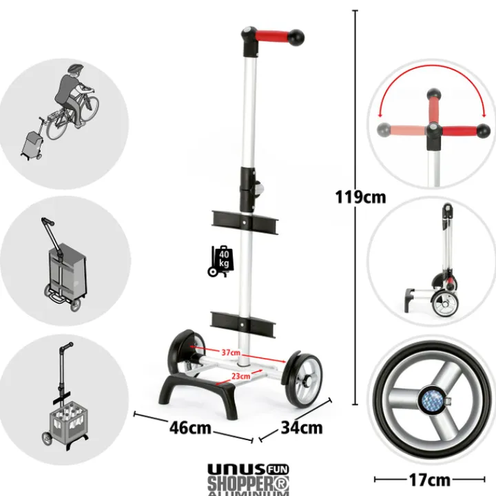 Boodschappen Trolleys|Reistrolleys>Andersen Unus Shopper Fun Ipek Ma black