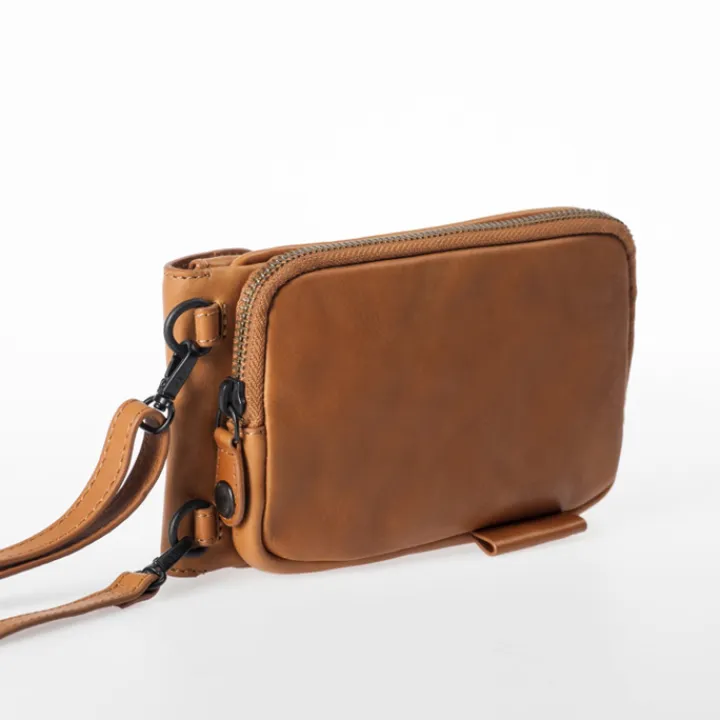 Telefoontasjes|Damestassen>Aunts & Uncles Mrs. Lemon Dash Twist Phonebag caramel