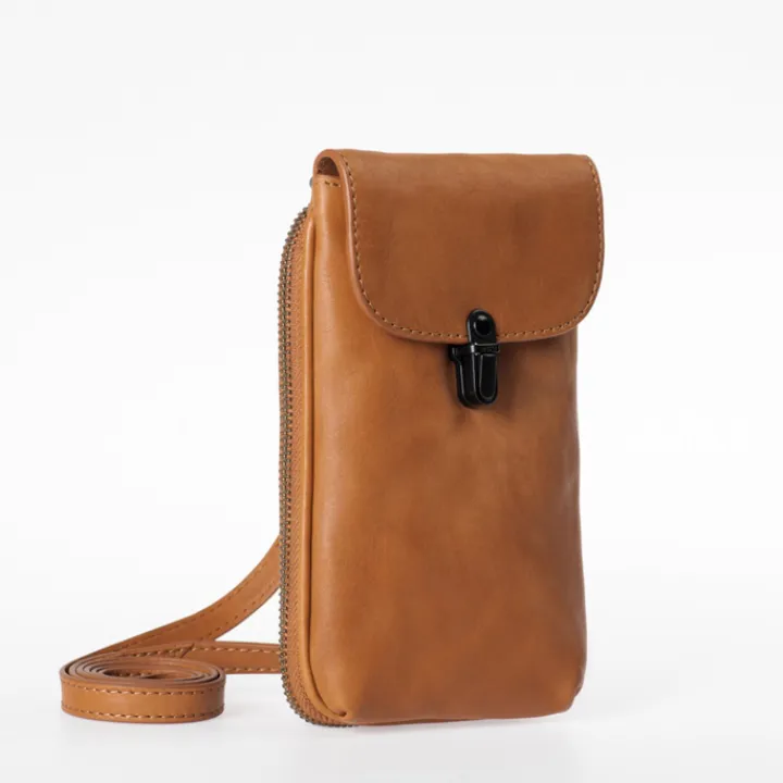 Telefoontasjes|Damestassen>Aunts & Uncles Mrs. Lemon Dash Twist Phonebag caramel