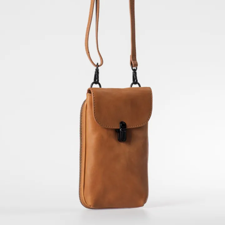 Telefoontasjes|Damestassen>Aunts & Uncles Mrs. Lemon Dash Twist Phonebag caramel