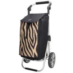 Boodschappen Trolleys|Reistrolleys>Beagles Alberic Shopping Trolley zebra brown