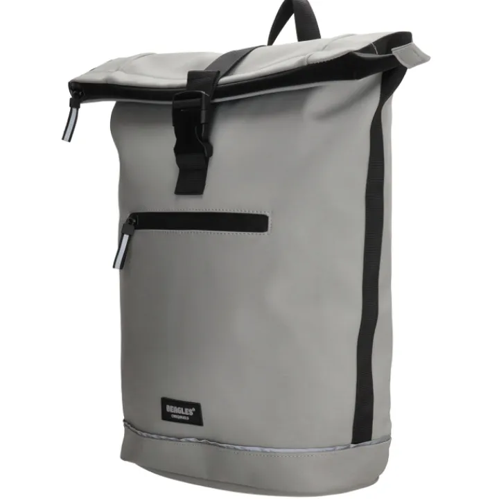 Heren Rugzakken|Dames Rugzakken>Beagles Originals Rolltop Rugtas Waterproof 15.6" licht grijs