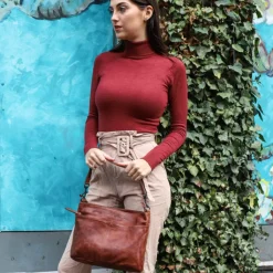 Schoudertassen|Handtassen>Bear Design Callisto Pelle Handtas cognac