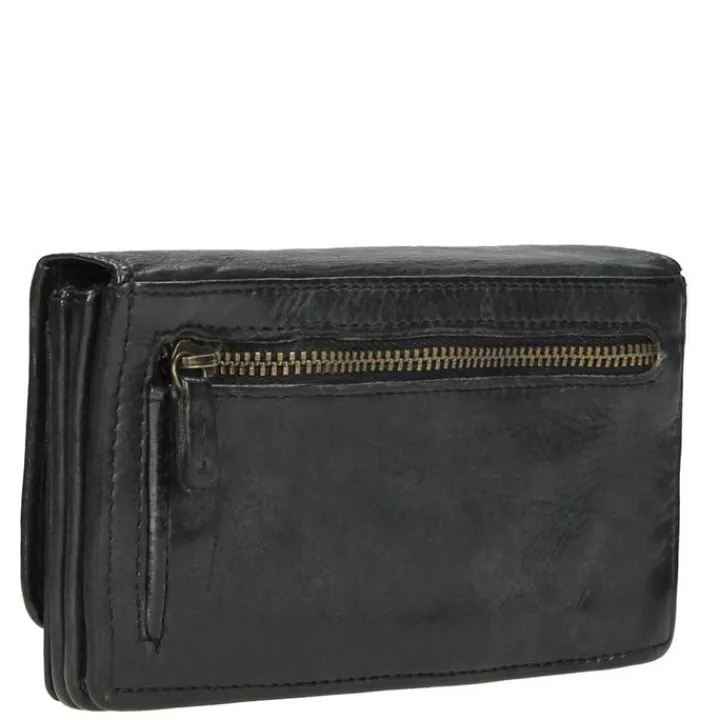 Rfid Portemonnees|Grote Portemonnees>Bear Design Cow Lavato Dames Portemonnee 12cc black2