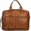 Herentassen|15.6 Inch Laptoptassen>Bear Design Cow Lavato Laptoptas cognac