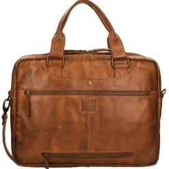 Herentassen|15.6 Inch Laptoptassen>Bear Design Cow Lavato Laptoptas cognac