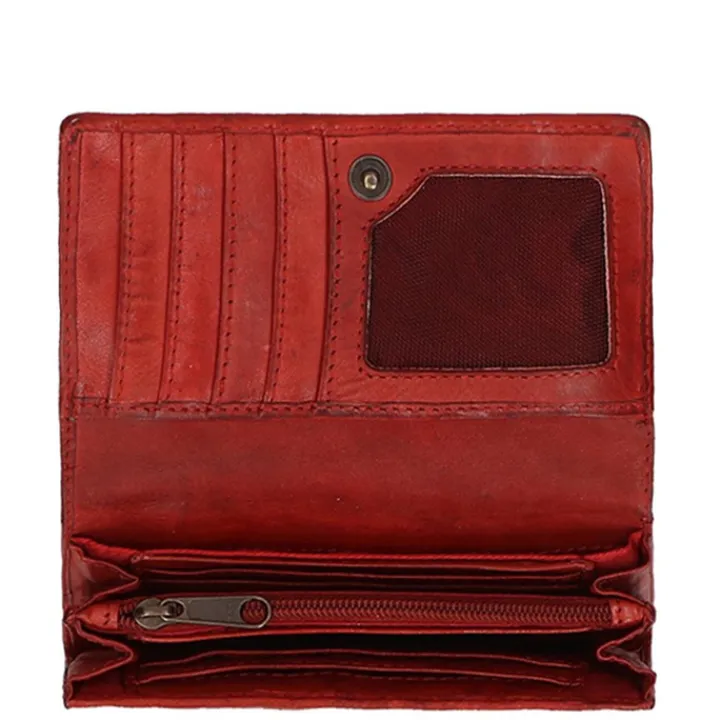 Rfid Portemonnees|Grote Portemonnees>Bear Design Cow Lavato Portemonnee red