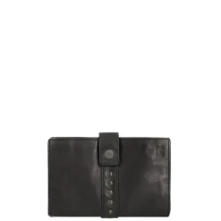 Rfid Portemonnees|Leren Portemonnees>Bear Design Cow Lavato Portemonnee zwart