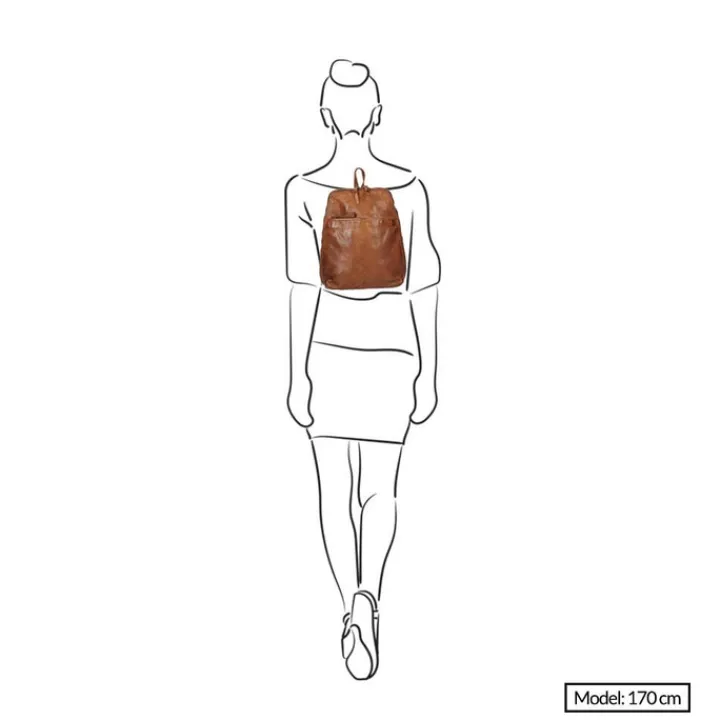 Daypack|Dames Rugzakken>Bear Design Cow Lavato Rugzak cognac