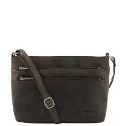 Schoudertassen|Crossbody>Bear Design Dark Nature Schoudertas Multi Rits brown