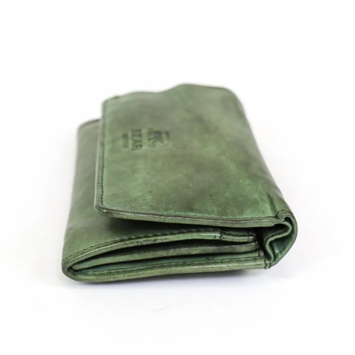 Rfid Portemonnees|Grote Portemonnees>Bear Design Flappie Portemonnee green