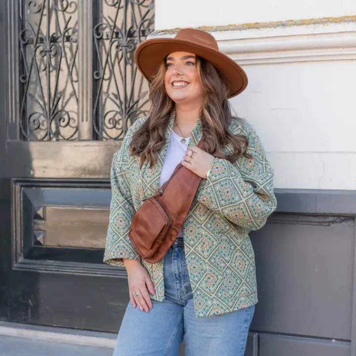 Crossbody|Herentassen>Bear Design Han Crossbody cognac