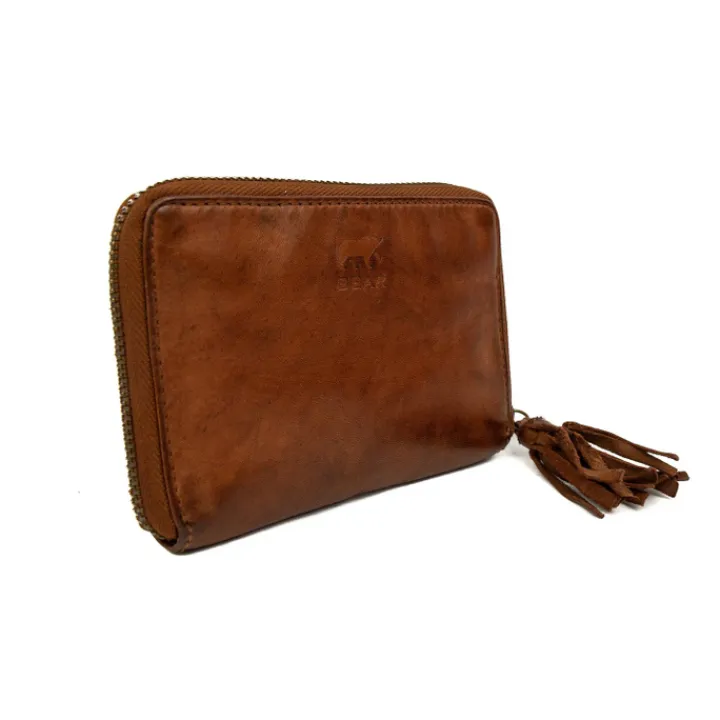 Rfid Portemonnees|Kleine Portemonnees>Bear Design Marijn Portemonnee cognac