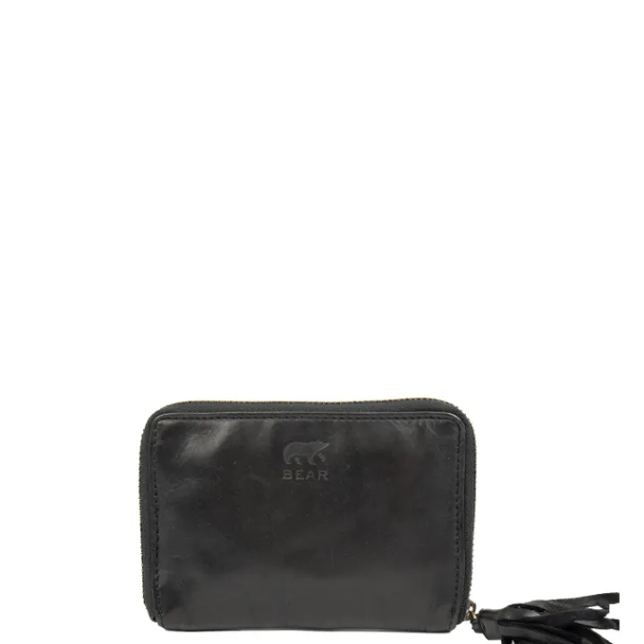 Rfid Portemonnees|Leren Portemonnees>Bear Design Marijn Portemonnee black