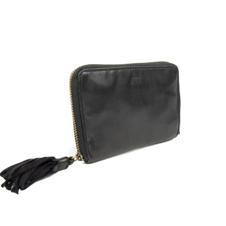Rfid Portemonnees|Leren Portemonnees>Bear Design Marijn Portemonnee black