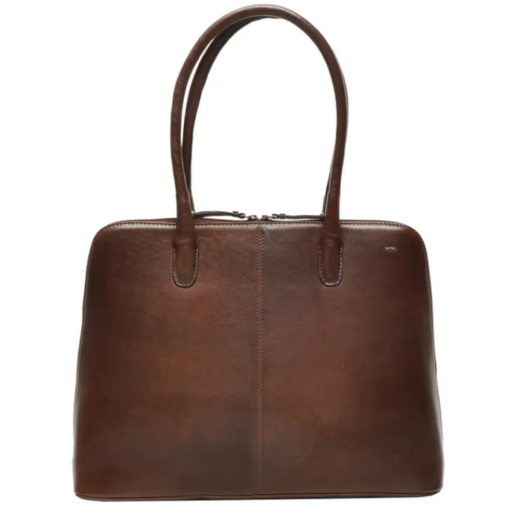 15.6 Inch Laptoptassen|Laptop Schoudertassen>Berba Lucca Business Bag chocolate