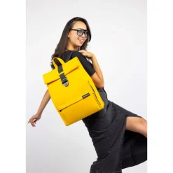 Schoolrugzak|Daypack>Bold Banana Roll Top Backpack yellow beetle