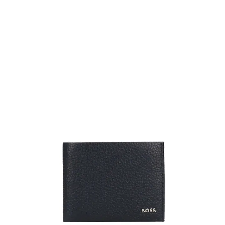 Kleine Portemonnees|Leren Portemonnees>Boss New Crosstown 6CC navy
