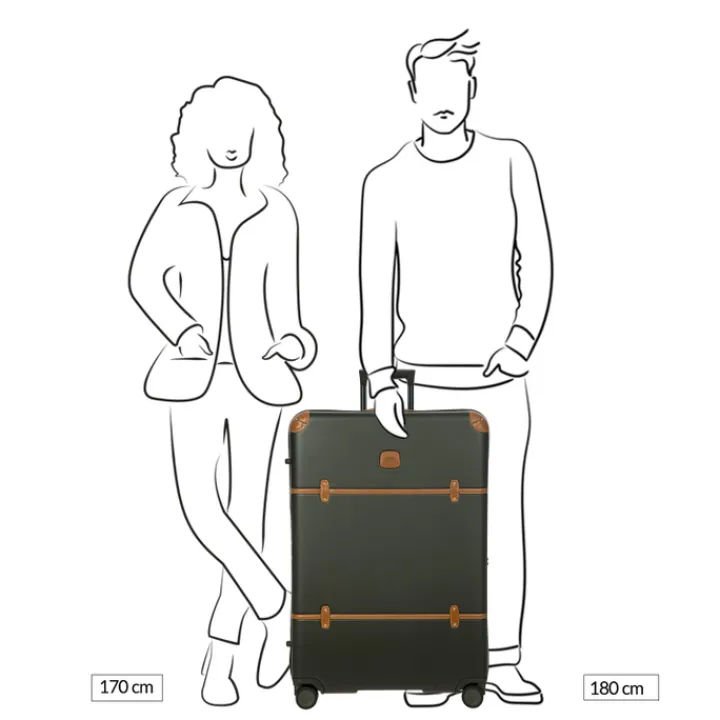 Harde Koffers|Reiskoffers>Bric's Bellagio Trolley 82 olive