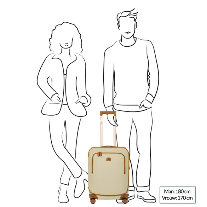 Easyjet Trolleys|Handbagage Trolleys>Bric's Firenze Trolley 55cm cream