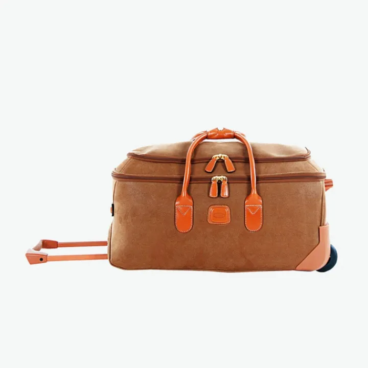Kleine Reistassen|Handbagage Reistassen>Bric's Life Holdall Wheeled Duffle 55 camel