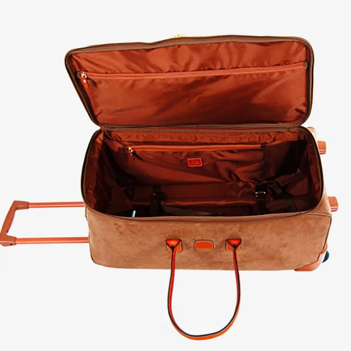 Kleine Reistassen|Handbagage Reistassen>Bric's Life Holdall Wheeled Duffle 55 camel