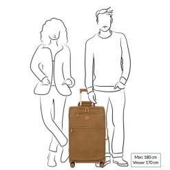 Zachte Koffers|Reiskoffers>Bric's Life Trolley 70 camel