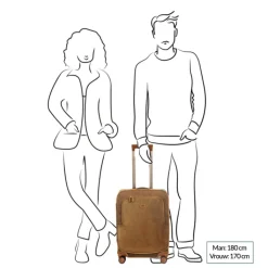 Transavia Trolleys|Handbagage Trolleys>Bric's Life Trolley 55cm camel