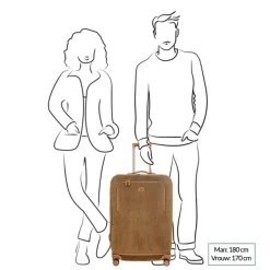 Zachte Koffers|Reiskoffers>Bric's Life Trolley M camel