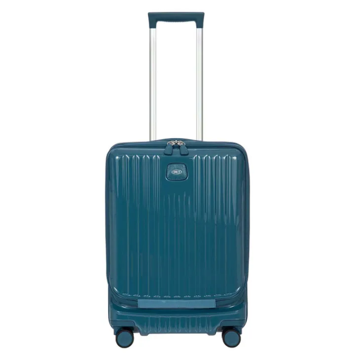 Handbagage Trolleys|Lichtgewicht Koffers>Bric's Positano Cabin Trolley 55 with Pocket sea green
