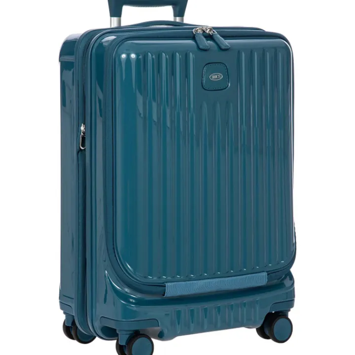Handbagage Trolleys|Lichtgewicht Koffers>Bric's Positano Cabin Trolley 55 with Pocket sea green
