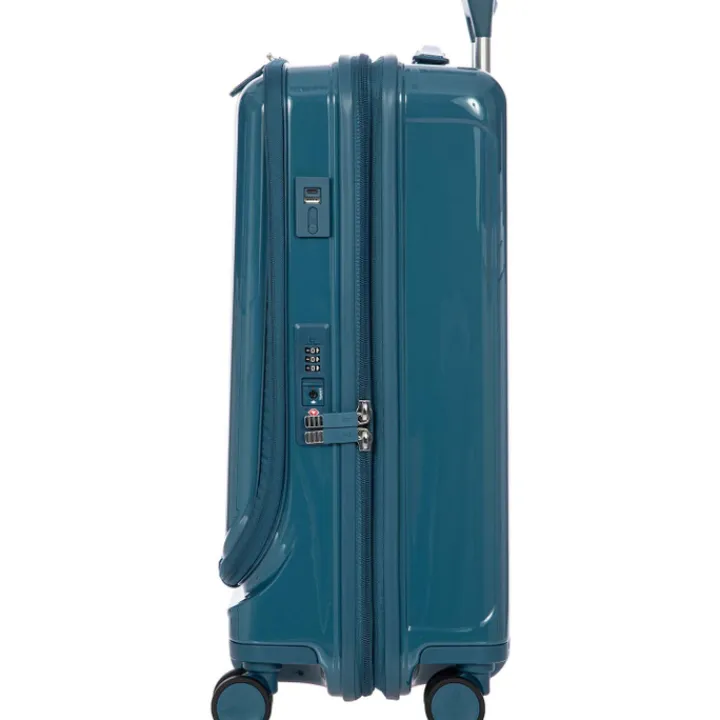 Handbagage Trolleys|Lichtgewicht Koffers>Bric's Positano Cabin Trolley 55 with Pocket sea green
