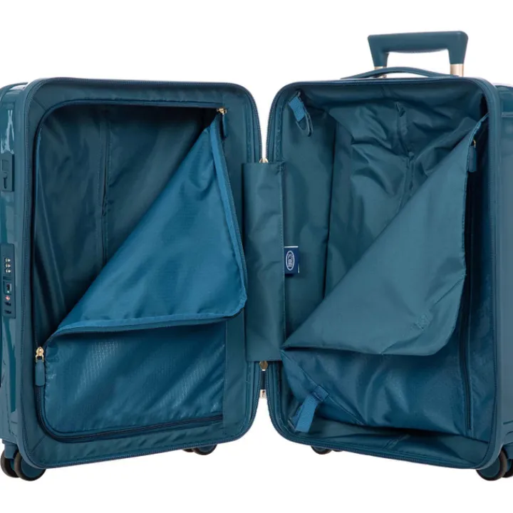 Handbagage Trolleys|Lichtgewicht Koffers>Bric's Positano Cabin Trolley 55 with Pocket sea green