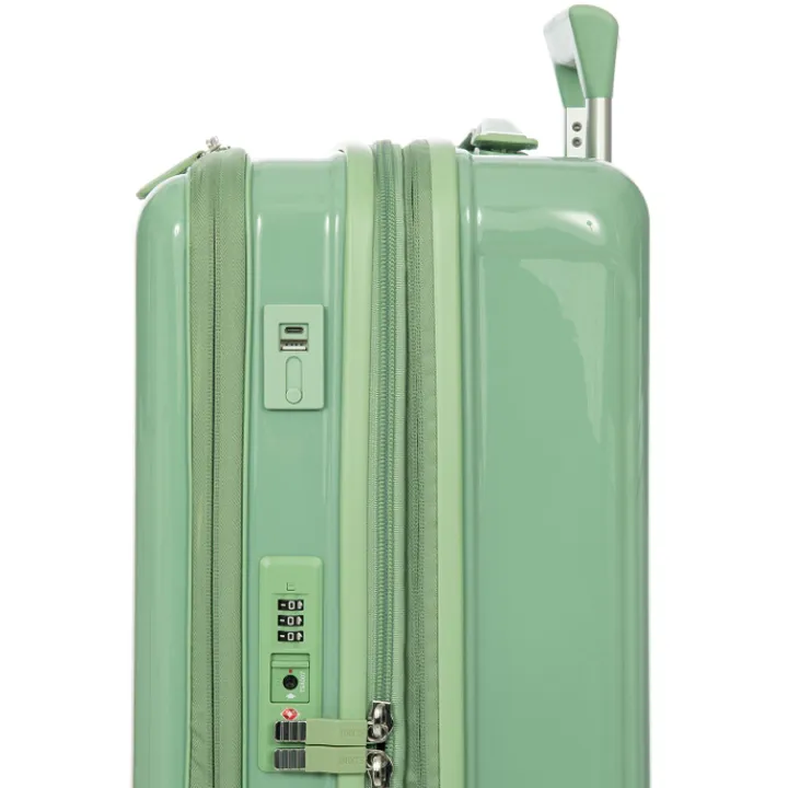 Handbagage Trolleys|Lichtgewicht Koffers>Bric's Positano Cabin Trolley 55 with Pocket sage green