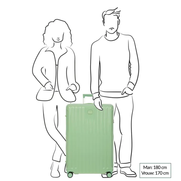 Lichtgewicht Koffers|Harde Koffers>Bric's Positano Trolley 81 sage green