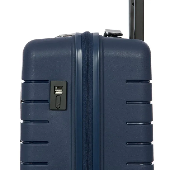 Transavia Trolleys|Handbagage Trolleys>Bric's Ulisse Trolley 55 USB ocean blue