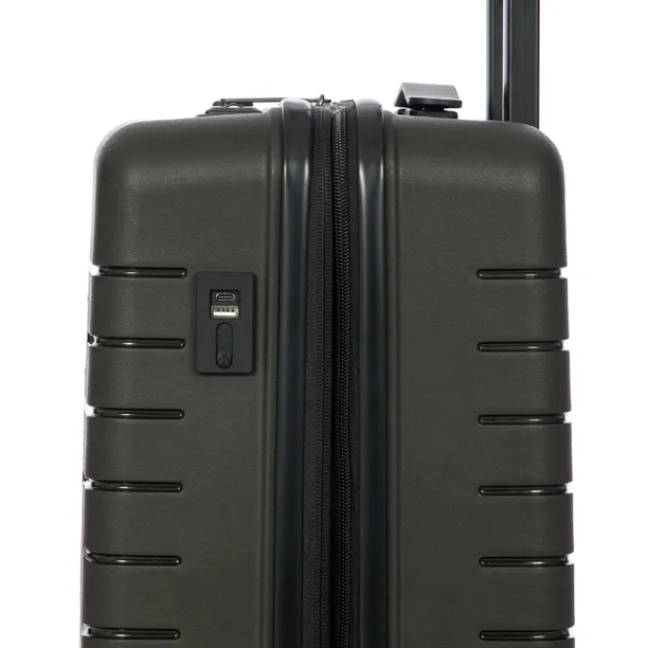 Transavia Trolleys|Reistrolleys>Bric's Ulisse Trolley 55 USB olive