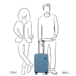 Transavia Trolleys|Handbagage Trolleys>Bric's Ulisse Trolley Expandable 55 grey blue