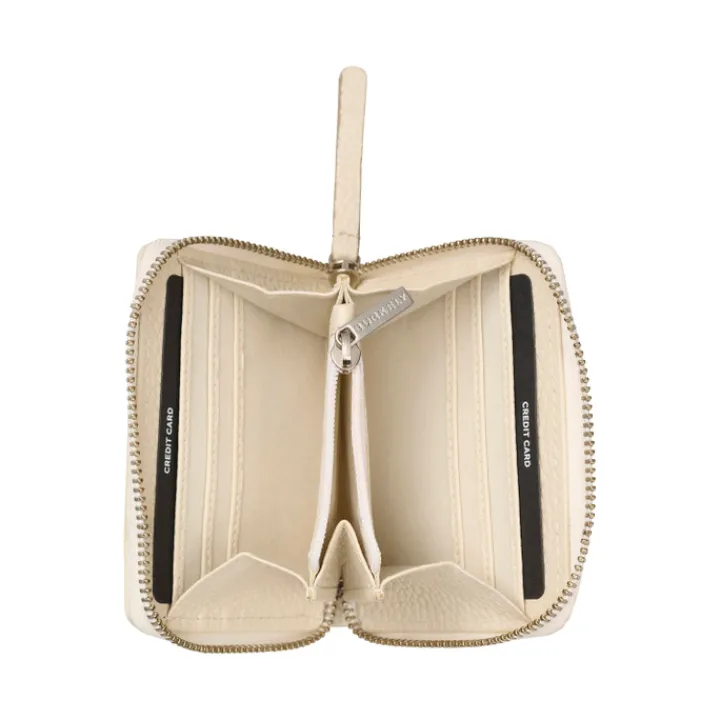 Mini Portemonnees|Kleine Portemonnees>Burkely Always Ava Small Zip Around Wallet off white