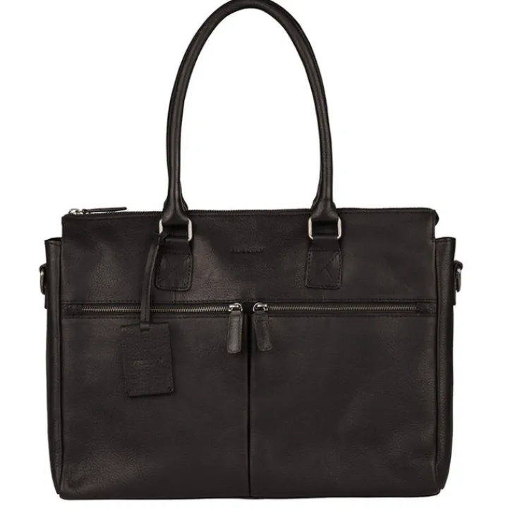 15.6 Inch Laptoptassen|Laptop Schoudertassen>Burkely Antique Avery Laptopbag 15.6" black