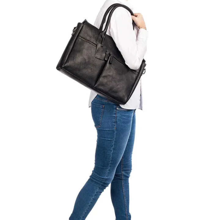 15.6 Inch Laptoptassen|Laptop Schoudertassen>Burkely Antique Avery Laptopbag 15.6" black