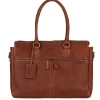 15.6 Inch Laptoptassen|Laptop Schoudertassen>Burkely Antique Avery Laptopbag 15.6" cognac