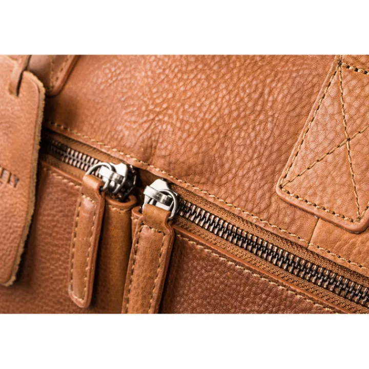 15.6 Inch Laptoptassen|Laptop Schoudertassen>Burkely Antique Avery Laptopbag 15.6" cognac
