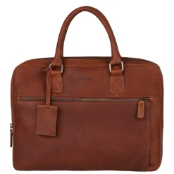 Herentassen|Laptop Schoudertassen>Burkely Antique Avery Laptopbag 13.3'' cognac