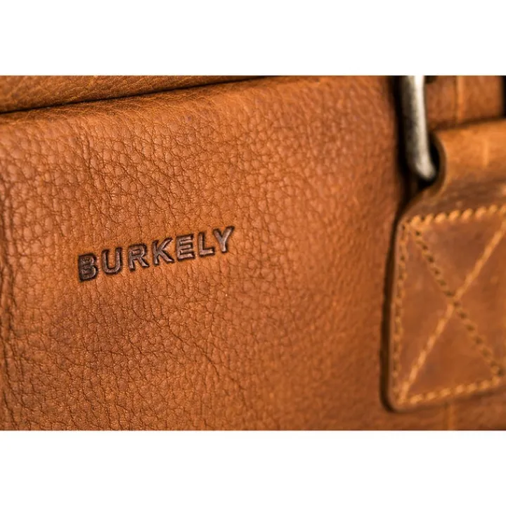 Herentassen|Laptop Schoudertassen>Burkely Antique Avery Laptopbag 13.3'' cognac