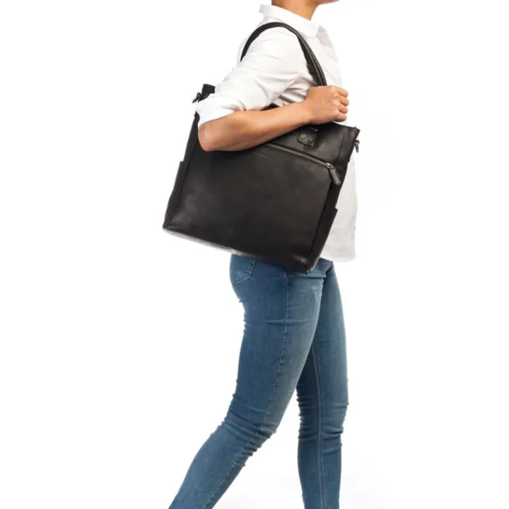Shoppers|15 Inch Laptoptassen>Burkely Antique Avery Shopper black